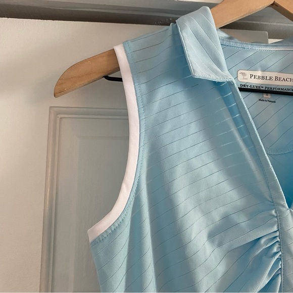 Pebble Beach Sky Blue Sleeveless Top - Picture 5 of 5